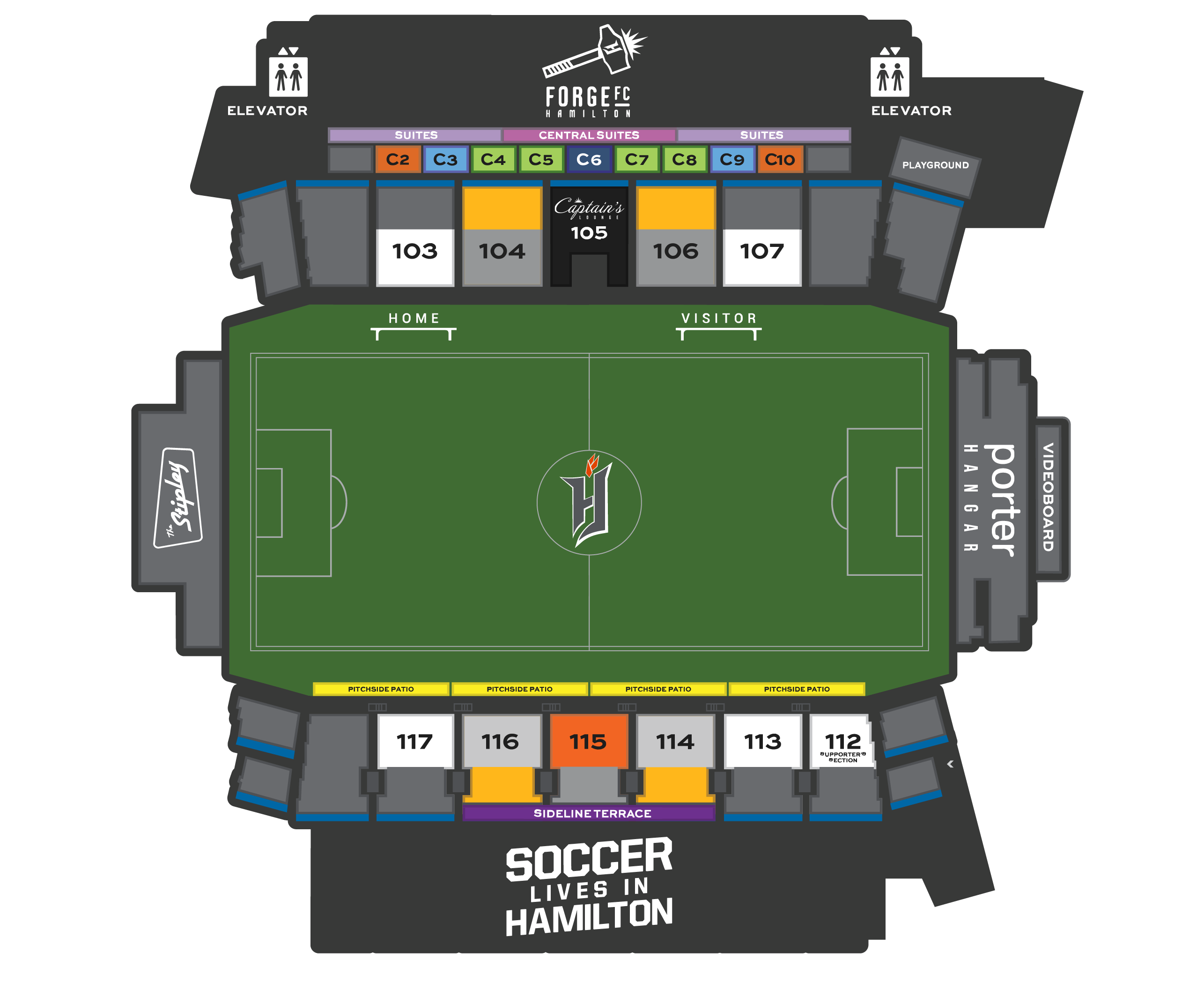 2027 Forge FC Season Seat Membership seating map