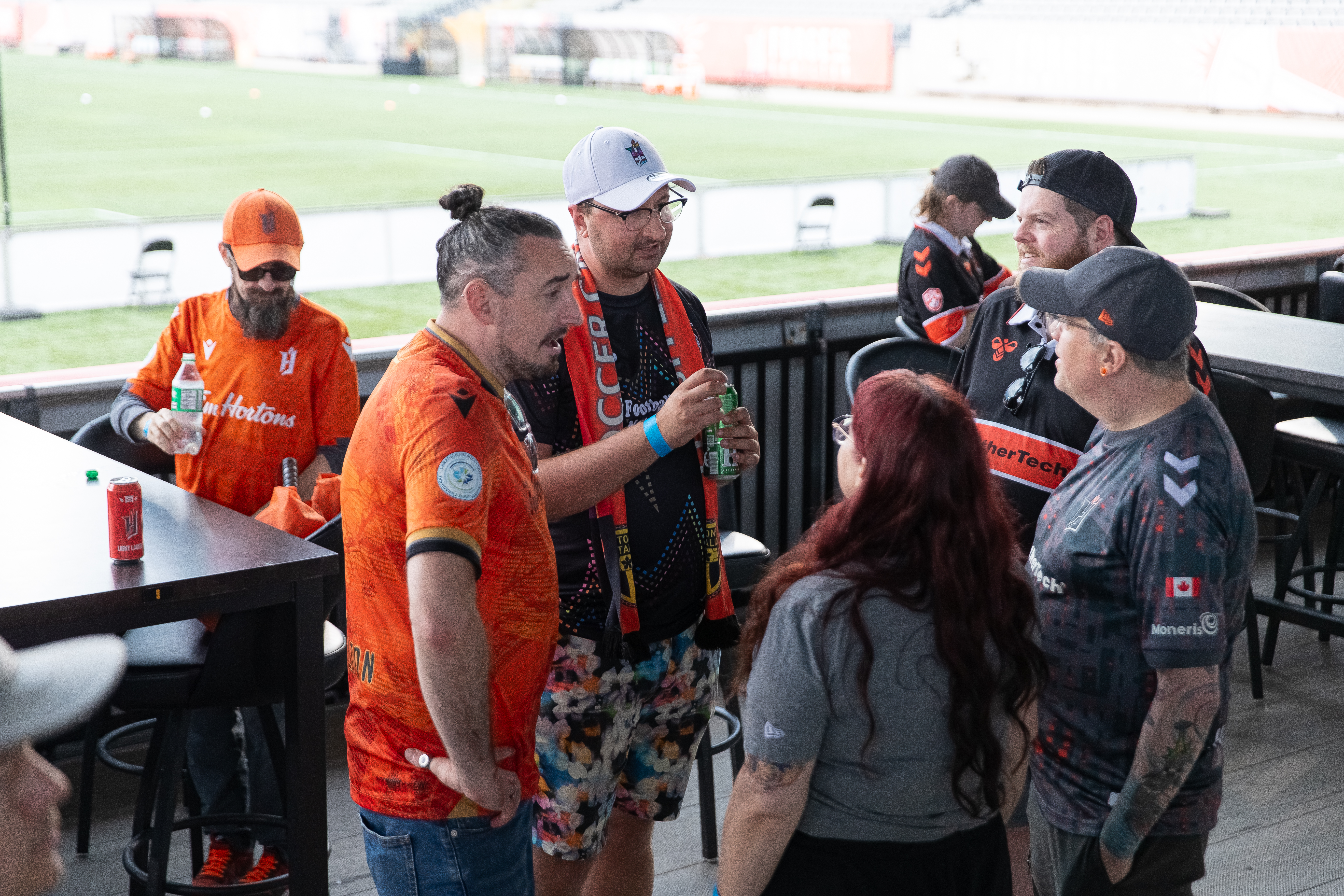 Forge FC members in the Porter Hangar